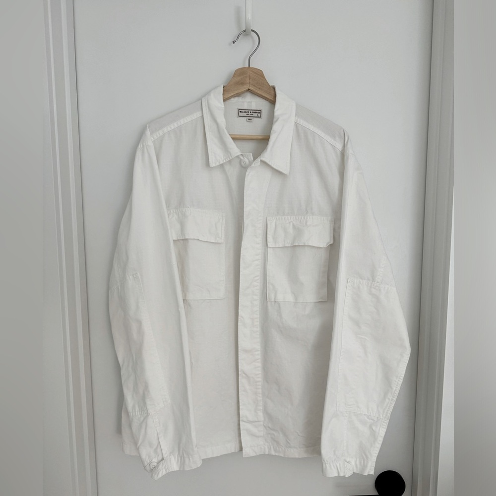 J. Crew Wallace and Barnes garment-dyed overshirt in lightweight ripstop cotton